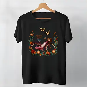 T-shirt For Men Women Korean Style Oversized Graphic Simple Printed Round Neck Cotton Fabric Top Womenswear men Breathable Day Soft Thick Tshirt Summer Streetwear Crewneck Casual Black Shortsleeve