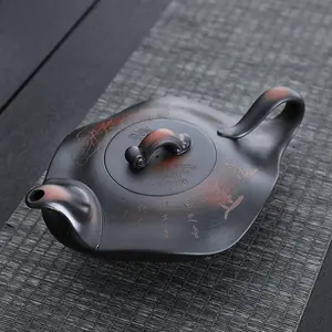 Zisha Ceramic Teapot for Pu’er Tea – Large Capacity, Chinese Style, Handmade, Home Use