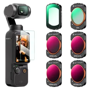 【K&F CONCEPT】UV/CPL/ND Filter Set Compatible with DJI Osmo Pocket 3, 6 Pack Magnetic UV+CPL+ND16/PL+ND32/PL+ND64/PL+ND256/PL Protection Polarizer Neutral Density Filters, Multi Coated HD Optical Glass