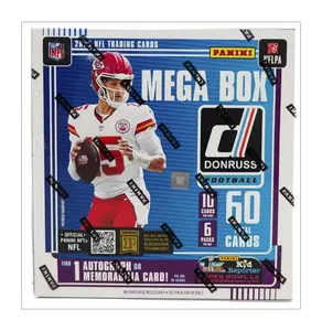 PANINI 2025 Donruss Football Mega Box - 6 packs-box, 10 cards-pack, Red Wave Parallels, Downtown Hunt