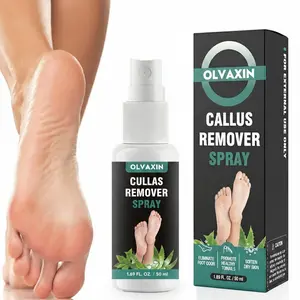 Olvaxin Callus Remover Spray – Foot Exfoliating Spray for Dry & Cracked Heels, Removes Dead Skin, Leaves Feet Smooth & Soft, Cruelty-Free, 1.69 fl oz (50 ml)