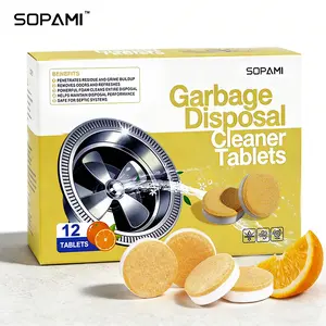 SOPAMI Garbage Disposal Cleaner Tablets Safe for Septic Systems, Removes Grime & Refreshes Disposals