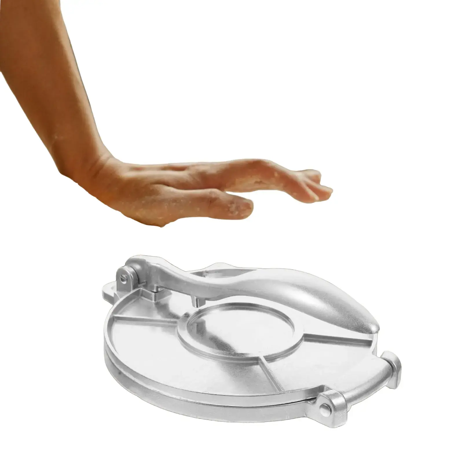 Kitchen Appliances Tortillas Press, Aluminum Tortilla Machine, Flour Tortilla Press, Quesadilla press, Taco Maker.Easy-to-Use for Making Corn Cakes, Pizzas, Dumplings,(Silver)