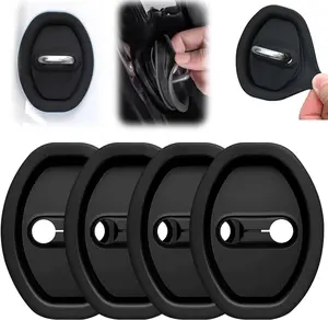 Universal Car Silicone Door Latch Protective Cover, 4PCS, Easy Install Car Decorations, Protects Door Latches for All Vehicles
