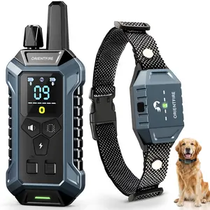 ORIENTFIRE 4500FT Dog Training Collar IP67 Waterproof Dog Trainer Collars Set with Remote 3 Safe Training Modes, Outdoor Rechargeable Adjustable Strap for 10-120lbs Small Medium Large Dogs