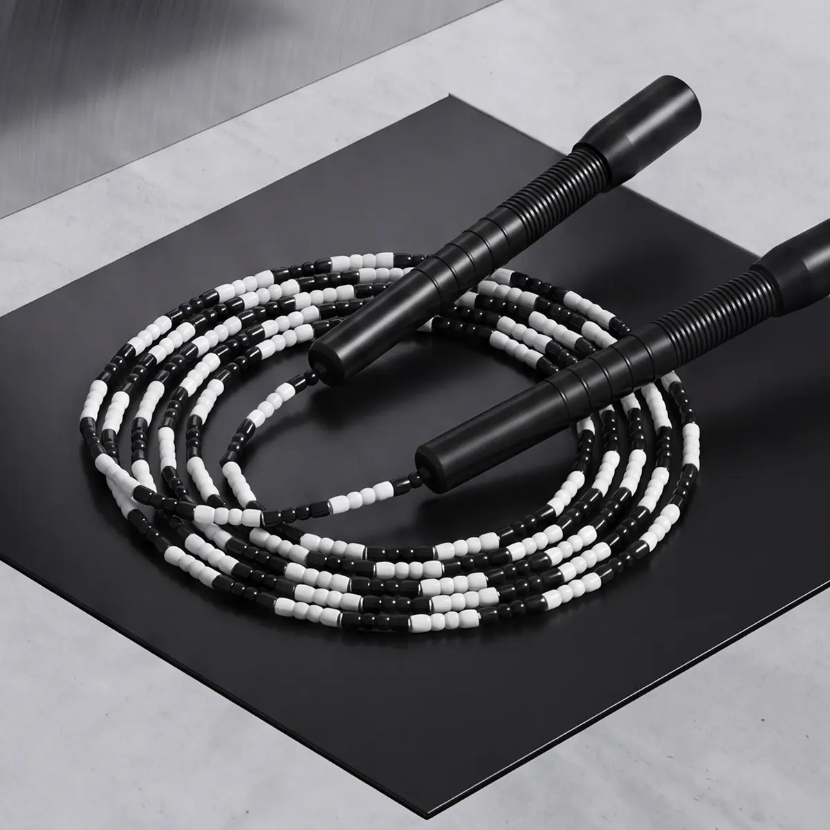 YUEDONG Tangle-Free Unisex TPU Beaded Polypropylene Jumping Rope - Adjustable, 20cm Non-Slip Handles, Workout Equipment for Beginners, Home & Indoor-Outdoor Fitness