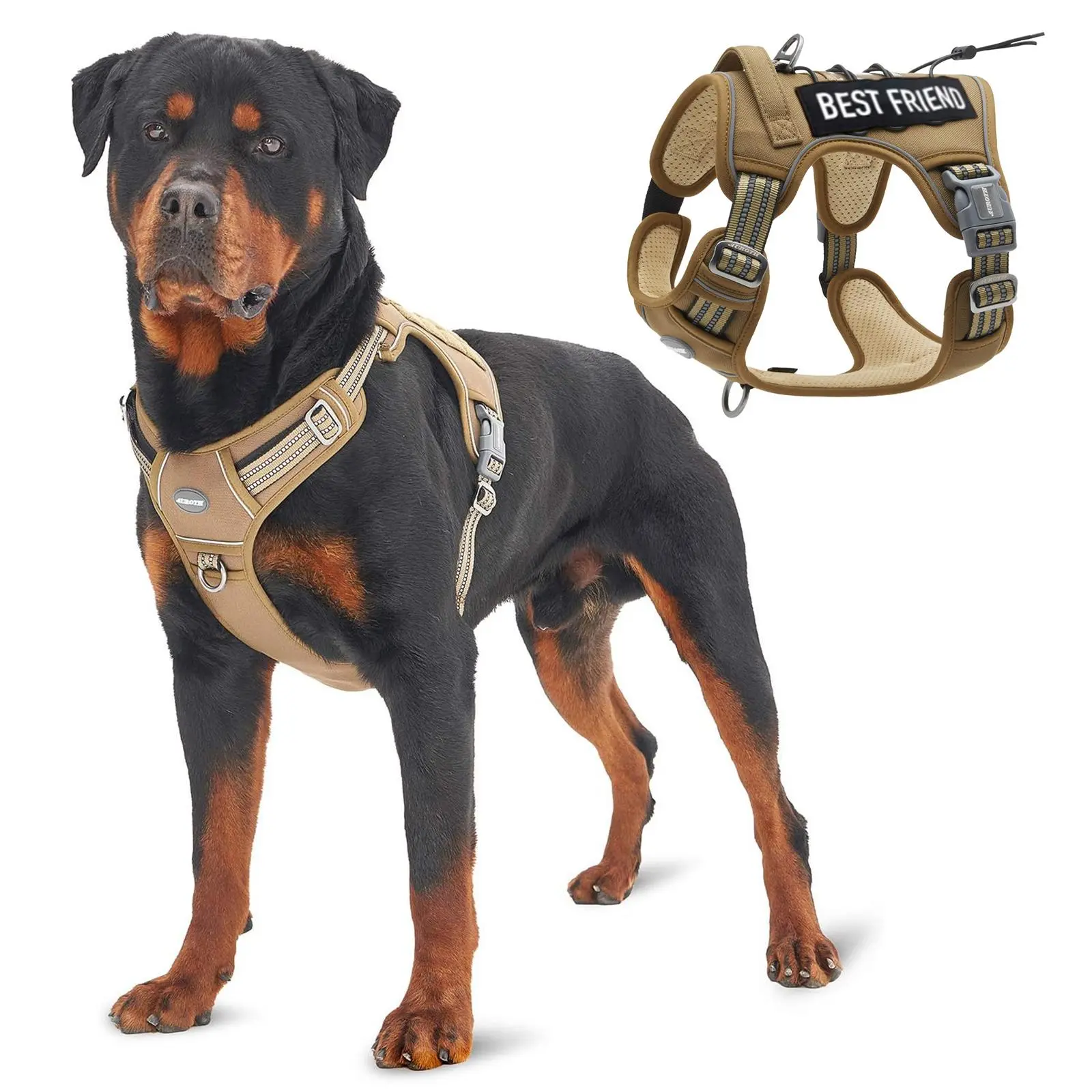 【#backtoschool】AUROTH Tactical Dog Harness – Universal Harness, Walking Harness & Safety Harnesses for Small to Large Dogs, Durable Reflective, Easy to Control, No Pull Adjustable Pet Harness, Pet Supplies,back to school