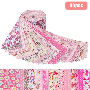 40Pcs DIY Floral Fabric Bundle - 2.5 x 19.8"Cotton Strips,Precut Craft Fabric Bundle,DIY Crafting Quilting Material,for Patchwork Sewing,Quilting Sewing Supplies tool