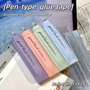NOLUCK 4-Pack Double Sided Tape Pens, 0.24in x 236in Transparent Adhesive Roller for Scrapbooking, Gift Wrapping, Photo Mounting, and DIY Crafts