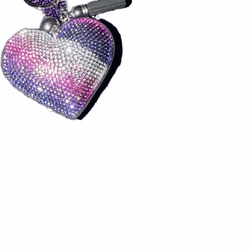 Fun and Vibrant Colorful Heart Bag Charm - Stylish Backpack Charm, Mix of Colors Purse Accessory for Luggage & Bags