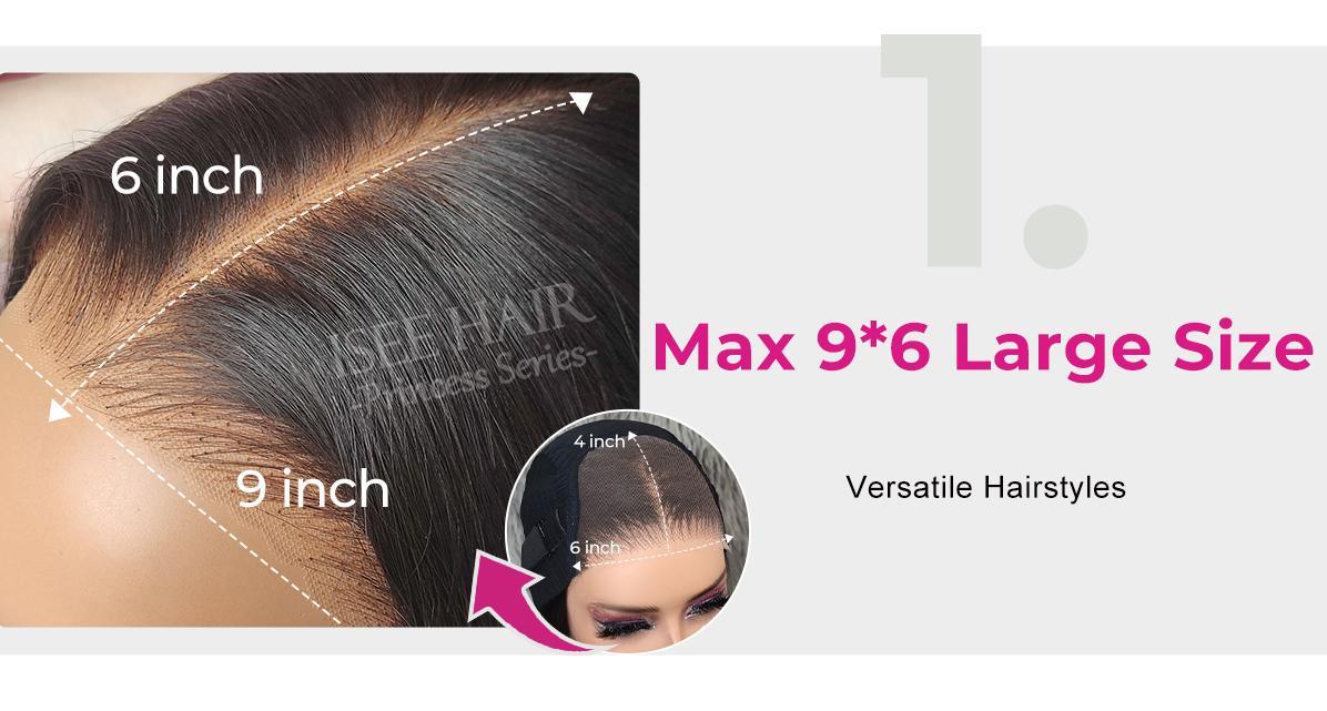 [Free Upgraded] ISEE M-Cap Wear Go Water Wave 9x6 Pre-Bleached Tiny Knots Pre-Plucked HD Lace Human Hair Wig - Medium Size Cap Gift for Girlfriend/Wife/Family #SoHoChic #TikTokShopBackToSchool
