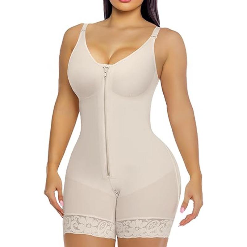Shapewear for Women Tummy Control Bodysuits Zip-Up Comfort Ultra Stretch Fabric Customizable Fit Breathable Mesh Design Comfortable Fit