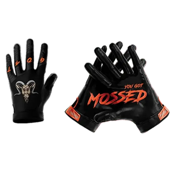 G.O.A.T. - "You Got Mossed"/ Ultra Grip Football Premium Gloves Sports Gear