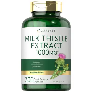 Carlyle Milk Thistle 1000mg | 300 Capsules | Non-GMO, Gluten Free Extract