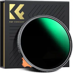 【K&F CONCEPT】 Putter Variable ND Filter ND2-ND400 (1-9 Stops) 28 Multi-Layer Coatings Import AGC Glass Adjustable Neutral Density Filter for Camera Lens (Nano-X Series)