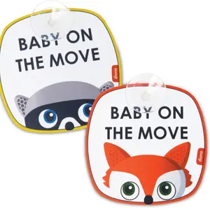Diono Baby On The Move Car Window Signs – 2 Pack Safety Signs with Suction Cups