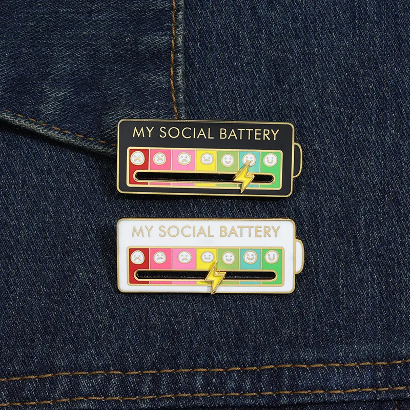 Emotional series badge - metal enamel brooch, suitable for decoration on backpacks and clothing, suitable for daily wear by men and women, exquisite gift, perfect for giving gifts