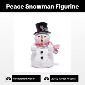 Hodao  Funny "JianJian" Snowman Resin Statue - The Ultimate Cheeky Holiday Gift & Prank Decor - Summer Handmade Gift
