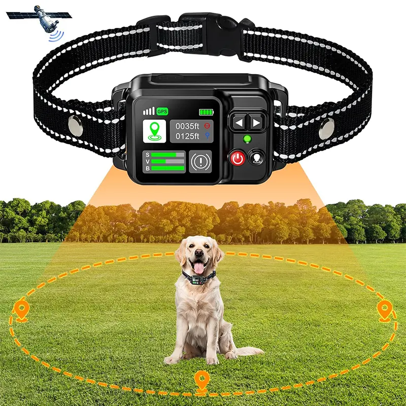 Smart GPS Wireless Dog Fencing System - GPS Tracker Tie-Outs, Stakes & Wireless Fences with Satellite Tech, 15-2000m Range, ABS Dog Training & Behavior Aid for Outdoor Freedom