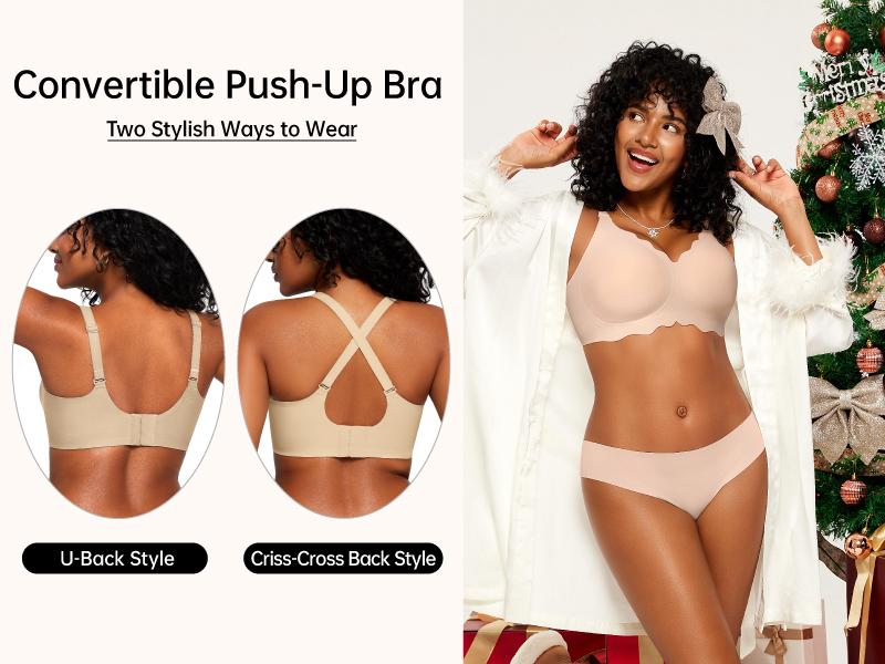 OEAK Seamless Scalloped Jelly Bras for Women No Underwire Wireless Push Up Bra Soft Support Full Coverage Comfort Everyday Bra OEAK Seamless Scalloped Jelly Bras for Women No Underwire Wireless Push Up Bra Soft Support Full Coverage Comfort Everyday Bra