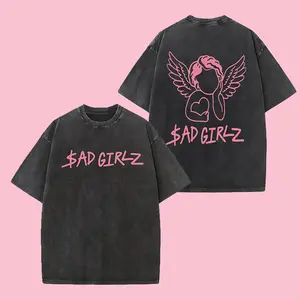 Junior H x Club Sad Girlz Collection - Double-sided Graphic tshirt - Unisex Streetwear - Trendy Casual Wear