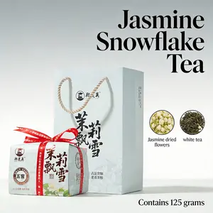 Jasmine SnowFlake Green Tea - 1 Pack - China Origin - Tea's Essence Flower's Form Unique Flavor - Beverage Perfume
