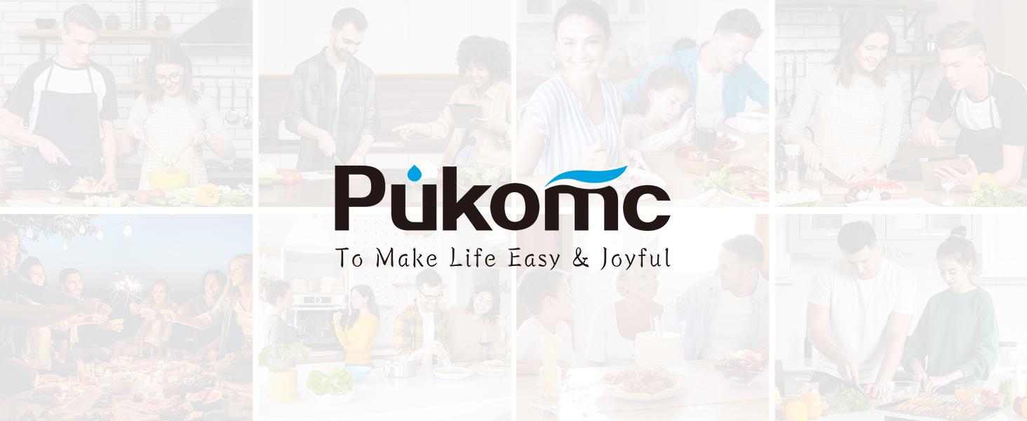 Pukomc Electric Smokeless Indoor Grill 1500W Non-Stick Cooking Removable Plate with Temperature Control & 3 Mini Raclette Pans Tabletop Griddle Multifunction