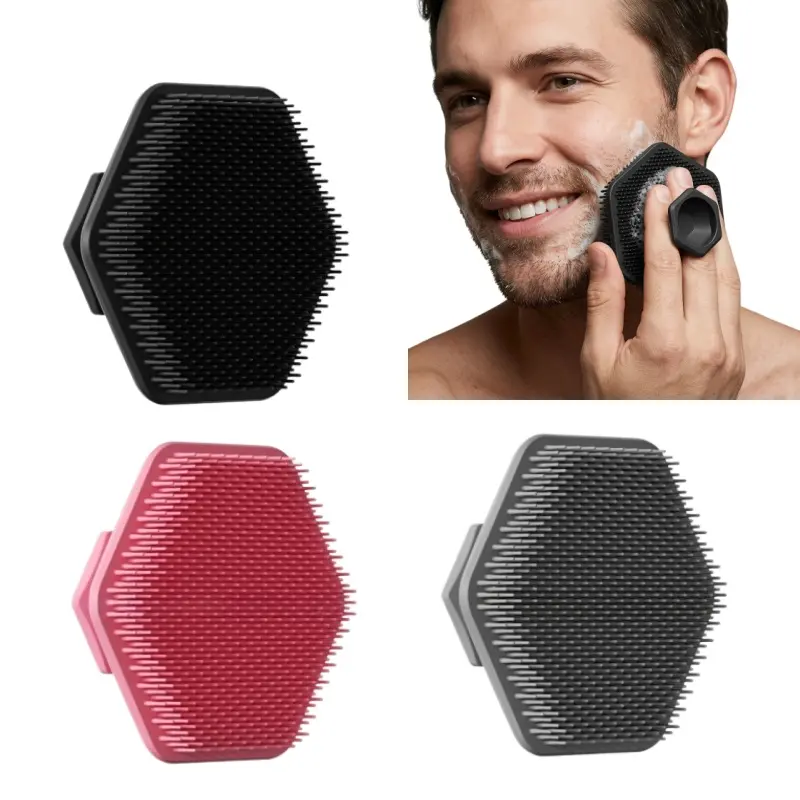 Unisex Face Scrubber, Gentle Exfoliator Pad, Exfoliating Brush and Massager, Fragrance-Free Personal Care Tool for Deep Cleansing and Smoother Shaving, Easy-Grip Design with Non-irritating, Skin-Friendly Fabric, Scrubbing Brush-MM1