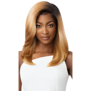 Outre Synthetic Sleek Lay Part HD Transparent Lace Front Wig Vernisha 18" QLSLCVER