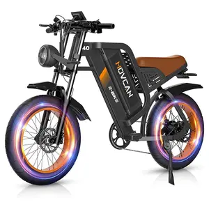 Movcan V40 Electric Bike For Adults,48V25Ah Removable Battery 20” Fat Tire Dirt Bike,1500W Motor 35MPH Top Speed 120 Miles Range Electric Motorcycle,7 Speed Dual Hydraulic Brake Ebikes For All-Terrain