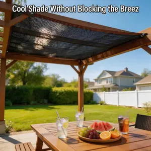 90% Blackout Cloth Black 10 x 13ft UV Resistant Shade Net with Reinforced Rivets for Outdoor Adventures Camping Garden Patio Greenhouse Mesh Heavy Duty All Weather Ultra Durable Sun Shade Sail