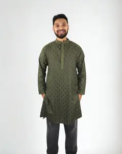 Panjabi/Kurta - Heritage Olive