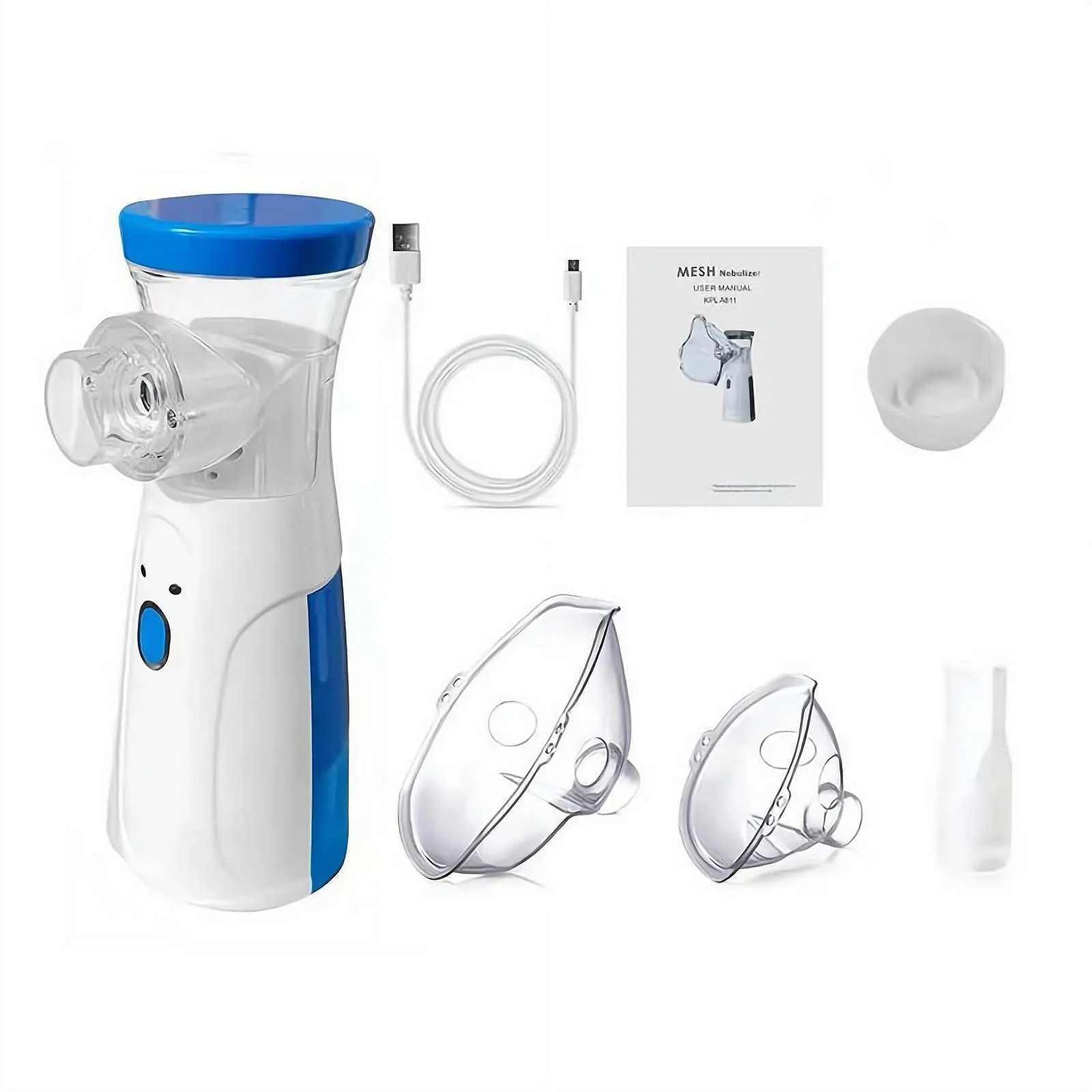Handheld Micro-Mesh Atomizer - USB Portable Handheld Atomizer for Adults, Ultra-Fine 3μm Mist, <30dB Quiet Asthma Relief for Home & Travel(White, 4.5"),dealsforyou,restock