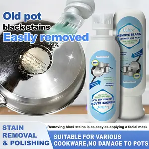 Pot Bottom Black Stain Remover Seaweed Mud Mask Stain Remover Stainless Steel Stain Remover Kitchen Heavy Grease Remover Powerful Grease and Grime Cleaner Blackened Residue Remover #Summervibes