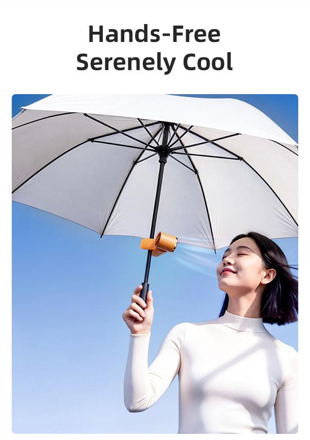 Mini Portable Handheld Clip Fan, 3-in-1 Rechargeable 3000mAh Battery, 5 Speeds, 180° Adjustable Airflow, USB Cooling, Perfect for Travel, Office, and Personal Use - Protection