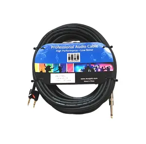 MUSYSIC® MU‑C50BQ 50ft 1/4" to Banana Plug 14‑Gauge Speaker Cable