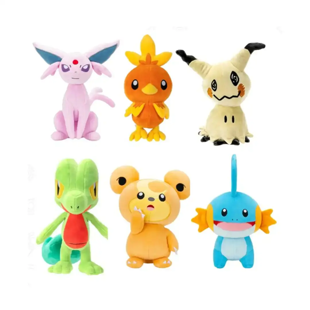 Jazwares Pokemon 8" Mystery Plush - Durable Soft Fluffy, Soft Adorable Stuffed Animal with Espeon, Torchic, Kids' Toy, Cute Collectibles