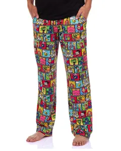 DC Comics Teen Titans Go Pajama Pants Men's Characters Film Strip Lounge Sleep Bottoms Loungewear