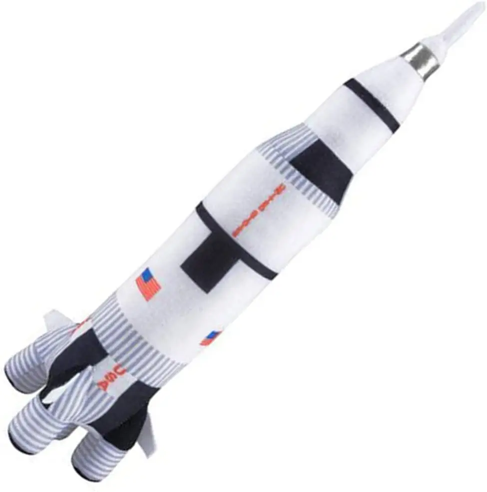 Saturn Rocket Plush Toy for Kids, 18.5" Space Shuttle Stuffed Toy with Realistic Details, Space Room Décor, NASA Spaceship Nursery Décor, Great Outer Space Toys for Boys and Girls