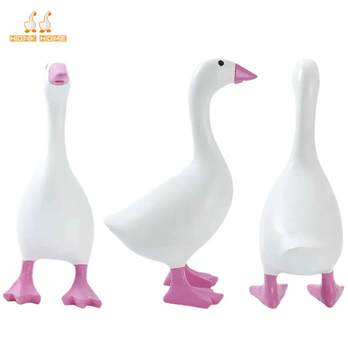 7In Smooth Sturdy Resin Desk Goose Key Holder - Trendy Desktop Ornaments, Decorative Animal Decorations, Modern Home Office Shelf Sculpture, Valentine's Day Gift
