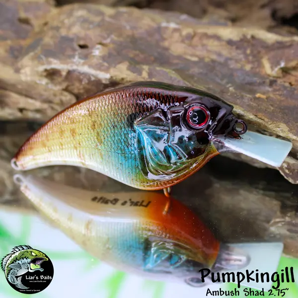 Liar's Baits Ambush Shad 2.75" Flat-Sided Crankbait - Veteran-Made, Handcrafted Fishing Lure with Circuitboard Bill, Realistic Custom Paint for Bass Fishing Conditions, Handmade, Short