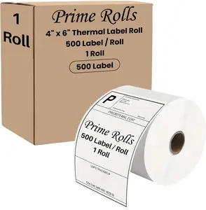 4” x 6” Direct Thermal Labels – 500 Labels (1 Roll, 500 per Roll) Water & Oil Resistant, Permanent Adhesive – Compatible with Zebra, Rollo & Similar Printers (Not for DYMO)