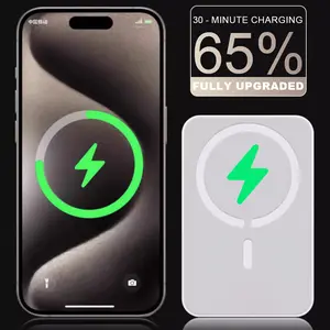 [US Warehouse] 10000mAh Magsafe Magnetic Power Bank, Wireless Portable Charger, Fast Charging MagSafe Battery Pack, Compatible with iPhone 17/16/15/14/13/12/Plus/Pro Max, Compact Device, Great Christmas Gift