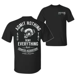 avage Tacticians Admit Nothing Deny Everything Shirt, Tactical Shirt, Tactical Skull Graphic Shirt, Military Streetwear Apparel, Gift For Veterans,Soldier