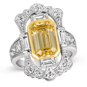 Great Gatsby Vintage Ring Canary Yellow