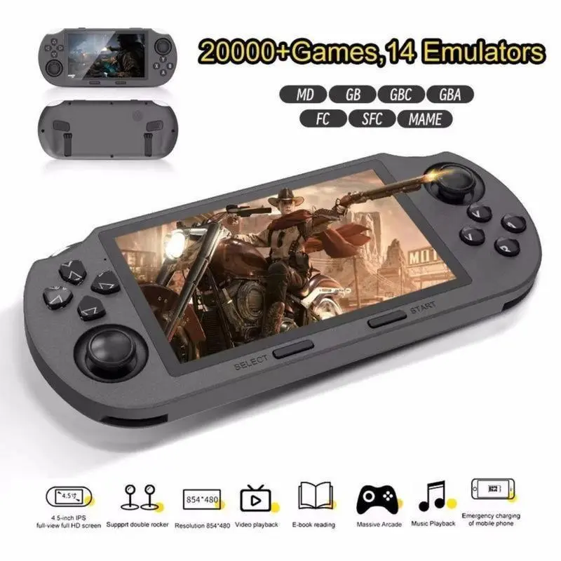 LASTEND SF3000 Retro Handheld Game Console, 4.5 Inch IPS Screen Games Machine, Wireless Mini Portable Game Player, Gaming & Consoles for Boy Gift Protection Digital Cyber multi-emulator support built-in memory,back to school,back to school haul