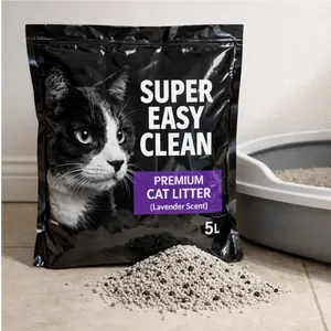 Super Easy Clean 5L Premium Cat Litter with Apple Lemon & Lavender Scent Highly Absorbent Clumping Formula for Odor Control outdoorfun