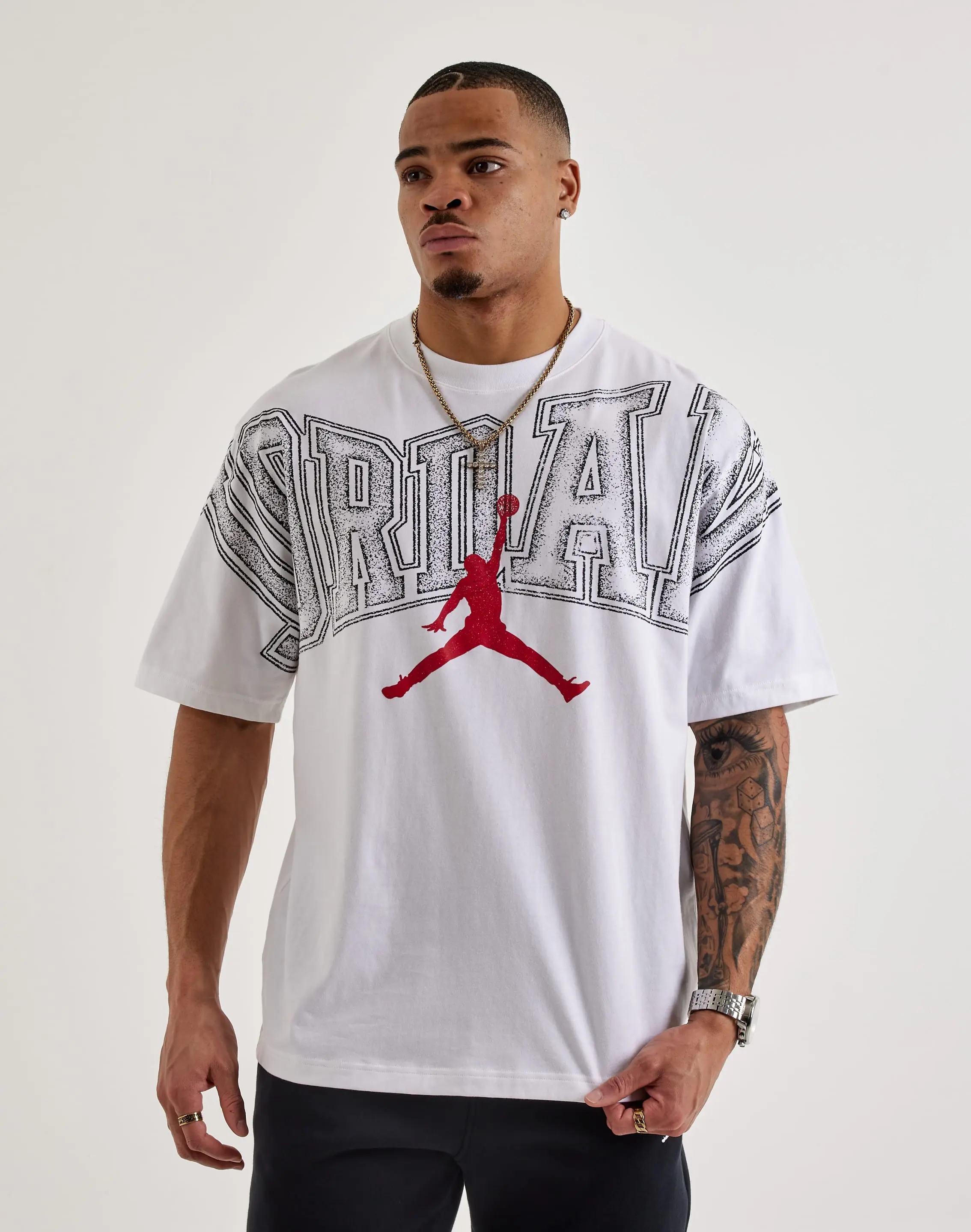 Mens Jordan Core Arch Logo Graphic Tee