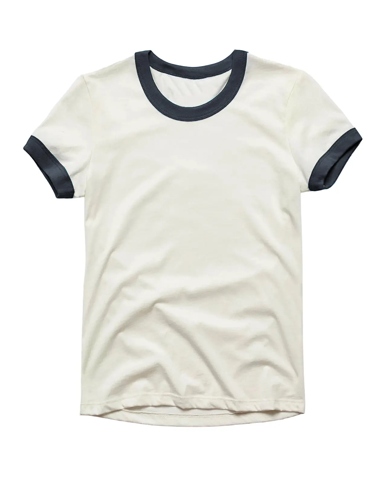Vintage Unisex T-Shirt – Retro Ringer Style – White/Black