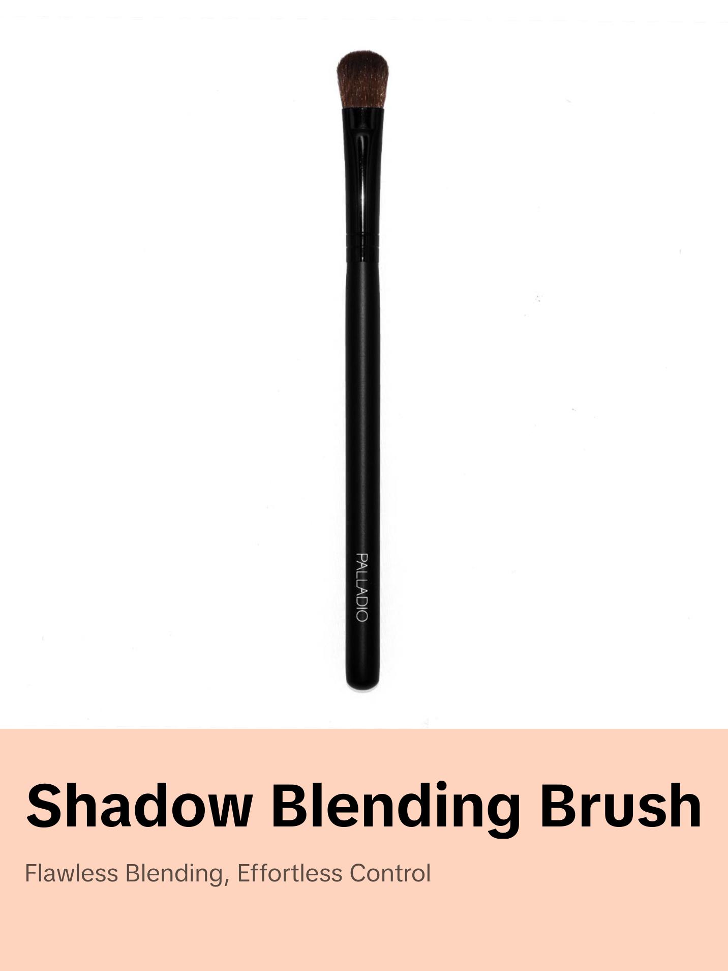 Palladio Shadow Blending Makeup Brush, Wide Brush Head, Flawless Blending, Smooth Finish, Synthetic Natural Bristles, Soft Feel, Comfortable Grip, Professional Application